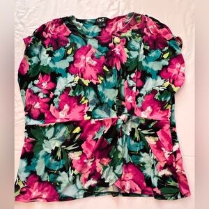 INC International Concepts Multicolor Floral Top